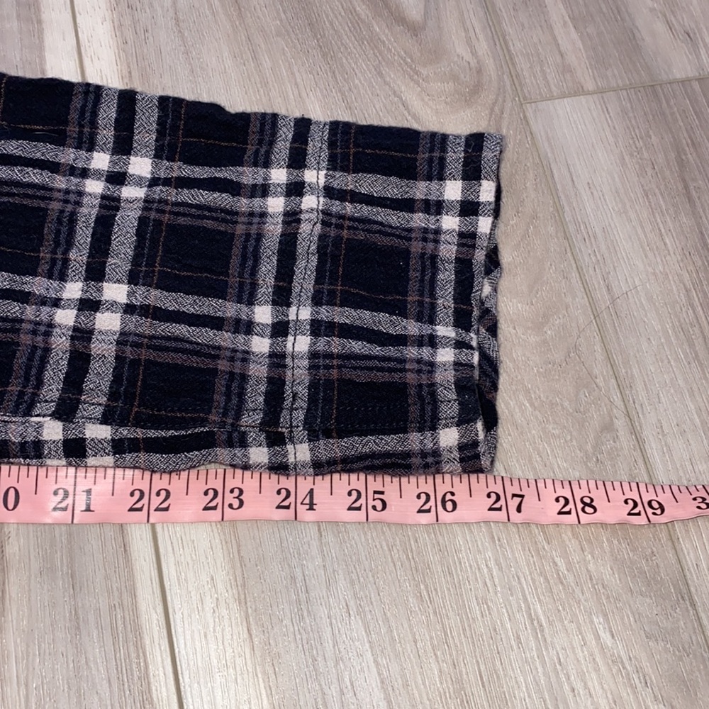 Free People plaid textured high waisted trouser pants size 8 - Picture 8 of 8